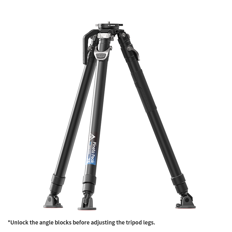 PINETA PEAK Photo & Video Carbon Fiber Tripod w/ HD Tripod Feet