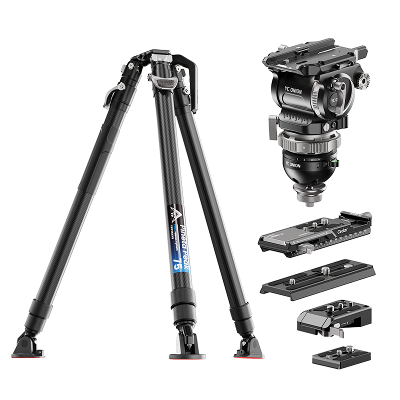 PINETA PEAK Photo & Video Carbon Fiber Tripod w/ HD Tripod Feet