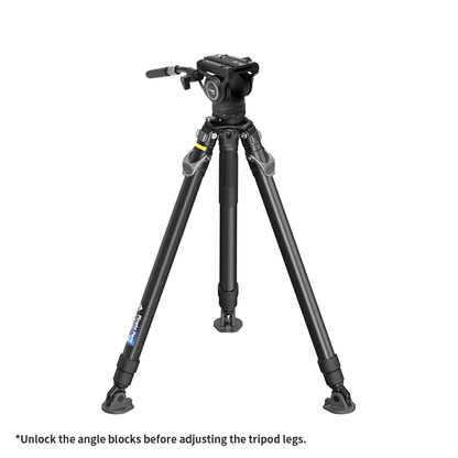 PINETA PEAK Photo & Video Carbon Fiber Tripod w/ HD Tripod Feet